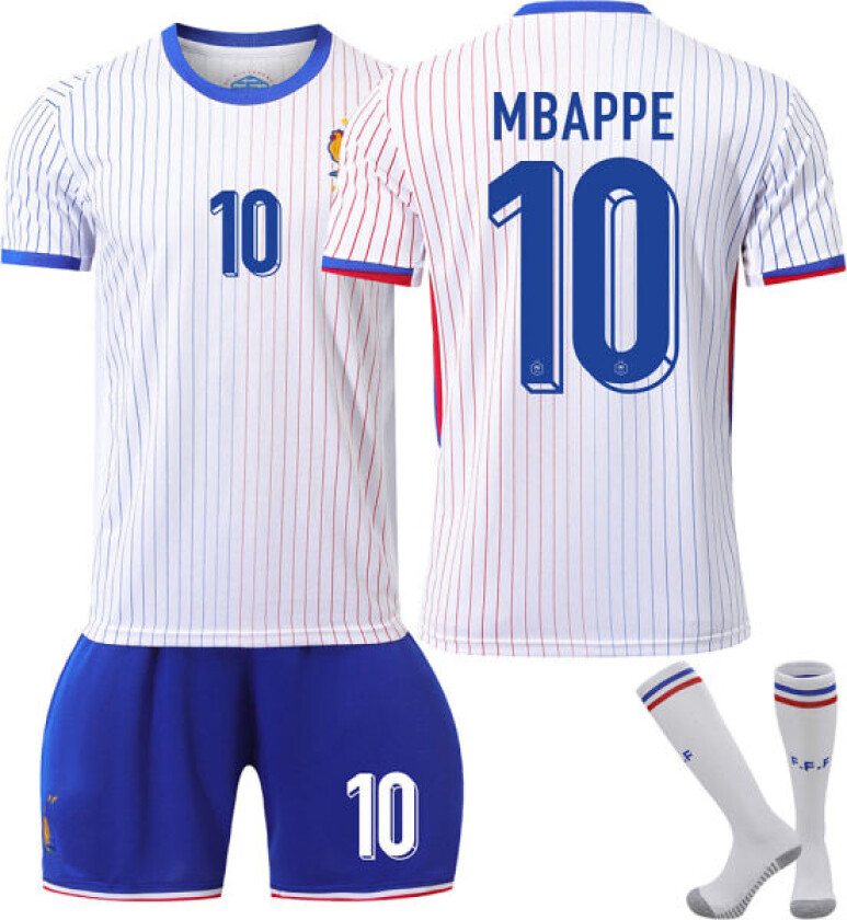 Frankrike 2024 drakt fotballdrakt UEFA Euro utgave hjem barn voksen sett nr.10 MBAPPE With socks M