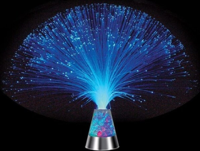 Fargeskiftende krystallfiberoptisk nattlampe, LED-bordlampe fargerik stjernehimmel fiberoptisk