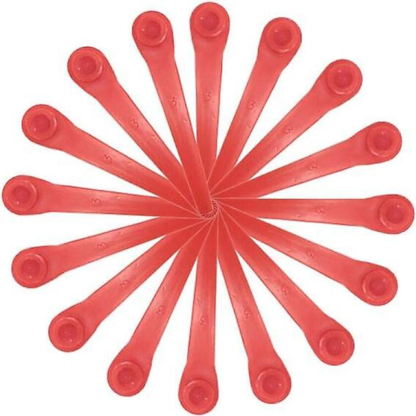 Pakke med 100 plastblader kompatible med Gardena gresstrimmer, erstatningsblader for Gardena gresstrimmer og