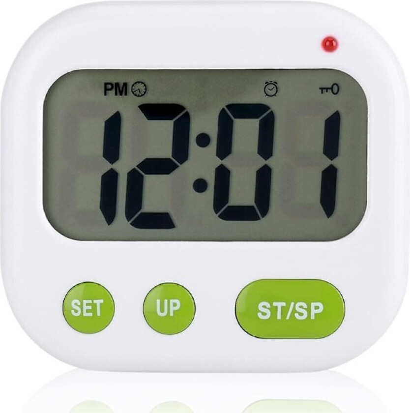 Vibrerende Vekkerklokke Under Puten, Musikk/Vibrasjon Digital LCD Vekkerklokke