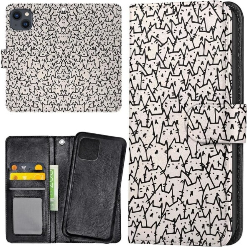 iPhone 14 - Lommebok Deksel Kattgruppe