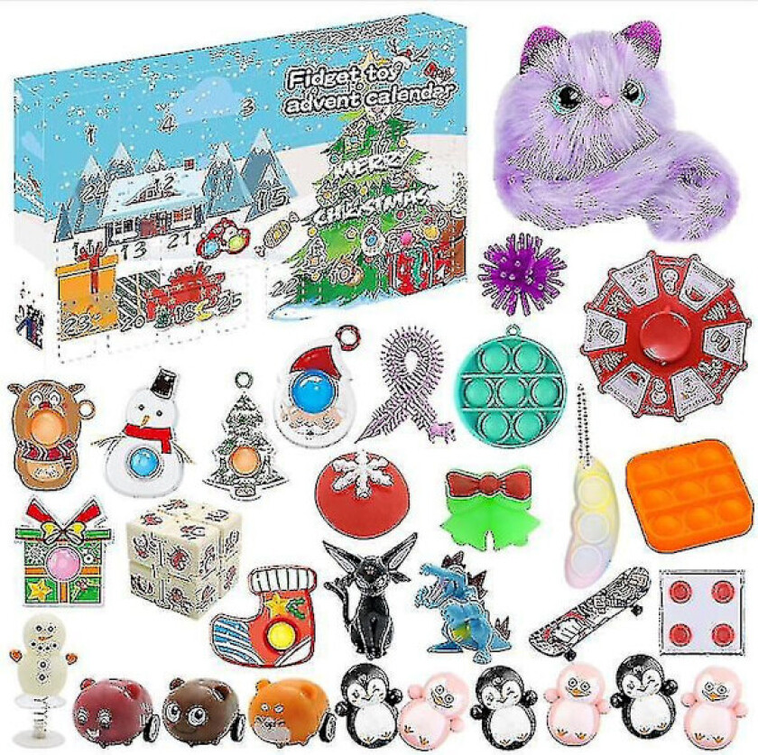 Jul adventskalender Present Fidget Toys Stress Relief Fidget Toy Blind Box Barn