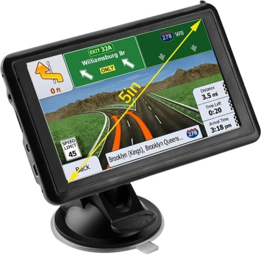 5 tommers HD bil GPS-navigator