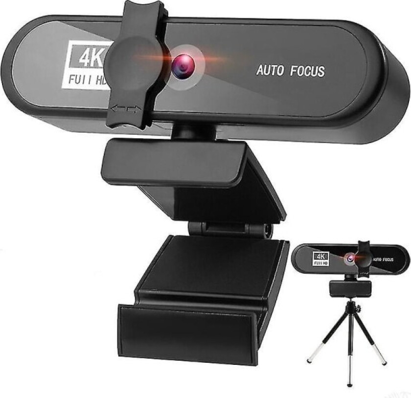 Webkamera 4k 1080p med Mikrofon USB-Plugg for PC Datamaskin Mac