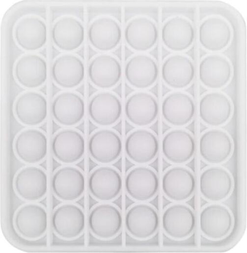 Stuff Certified® Pop It - Fidget Anti Stress Leke Boble Leke Silikon Kvadrat Hvit