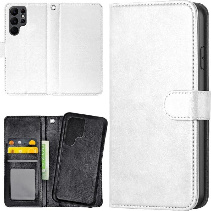 Samsung Galaxy S23 Ultra - Lommebok Deksel Hvit