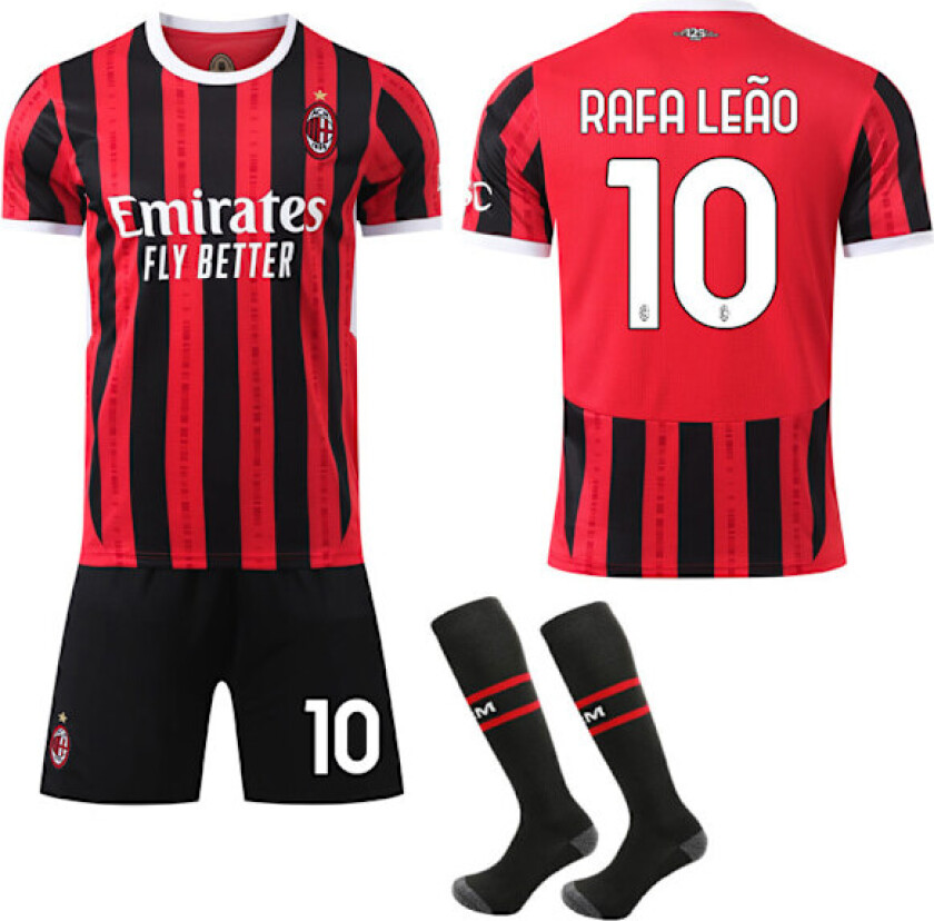 AC Milan Hjemme Fotballdrakt Barn & Voksen 2024-2025 Nr.10 R. Leão 20 20