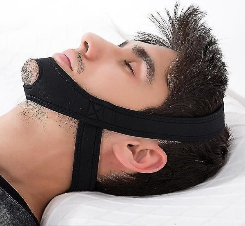 TG Justerbart Anti-Snorking Hakreim Belte Sove Stopp Snorking Rem Svart