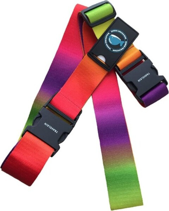 (Regnbuefarger) 1 stk bagasjerem, justerbare kryssbagasjeremmer, reisetilbehørsveskestropp bagasjerem pakkereim setebelte