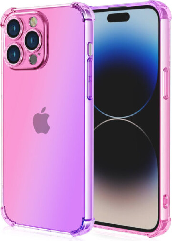iPhone 15 pro max - Smart beskyttelsesdeksel i silikon Pink