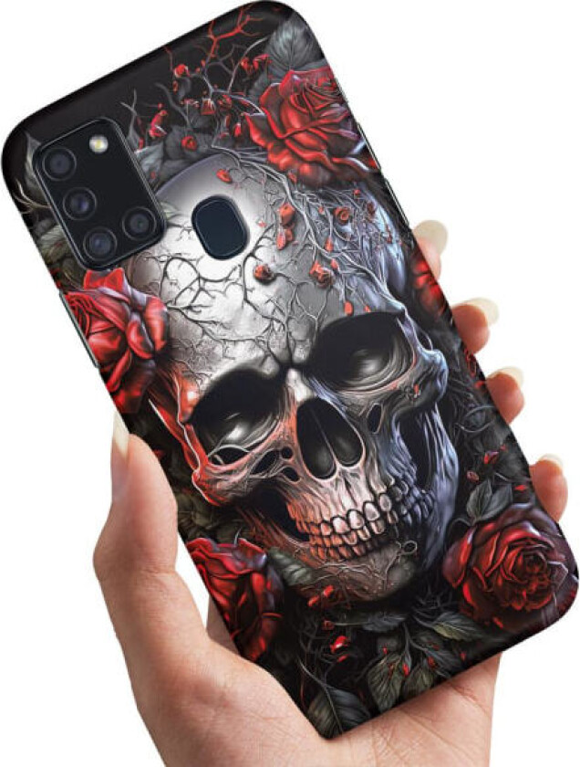 Samsung Galaxy A21s - Deksel/Mobildeksel Skull Roses