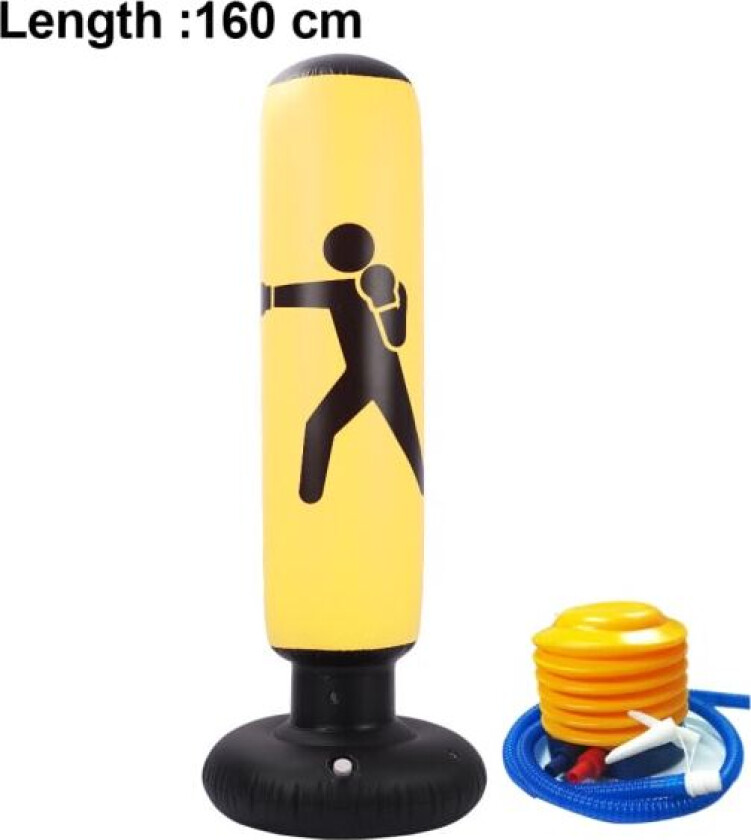 Bilde av IC Oppblåsbar boksesekk for barn - 155cm lang boksesekk med Yellow