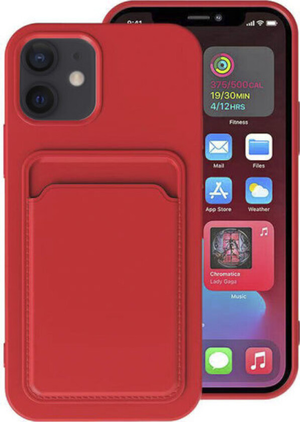 iPhone 11 - Smart deksel med kortholder (Floveme) Röd