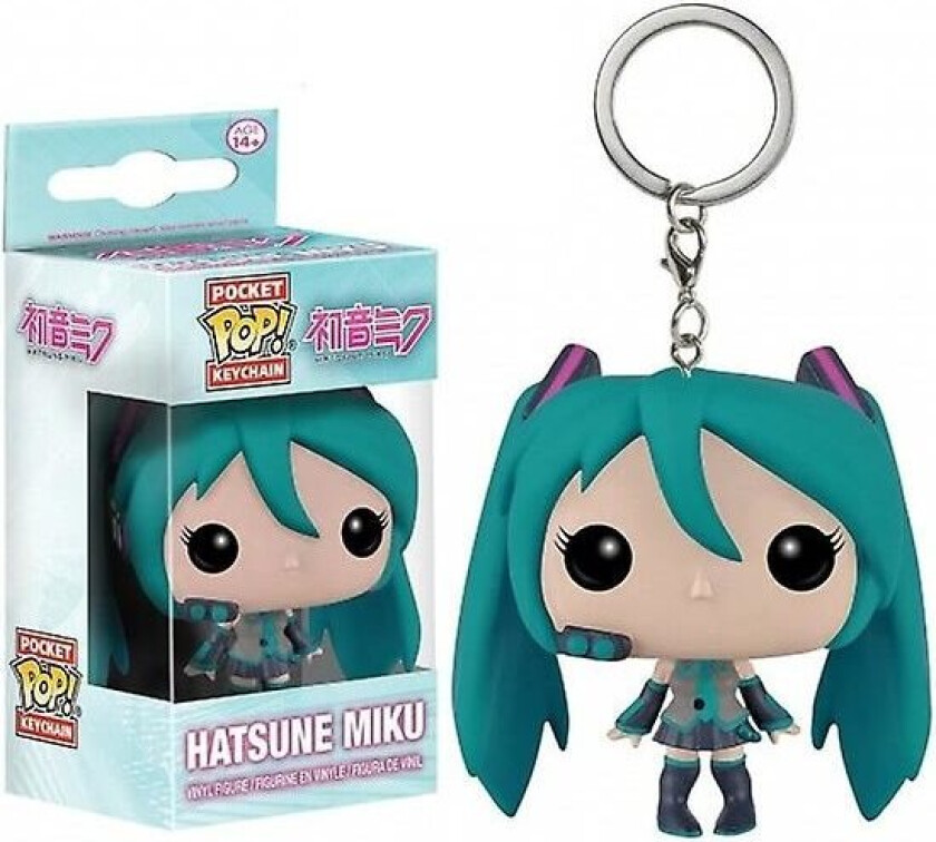 Anime Hatsune Miku Nøkkelring Lomme Pop Nøkkelring Leke Action Lekefigurer Vinyl Figur Dukke Leksaker for barn IC