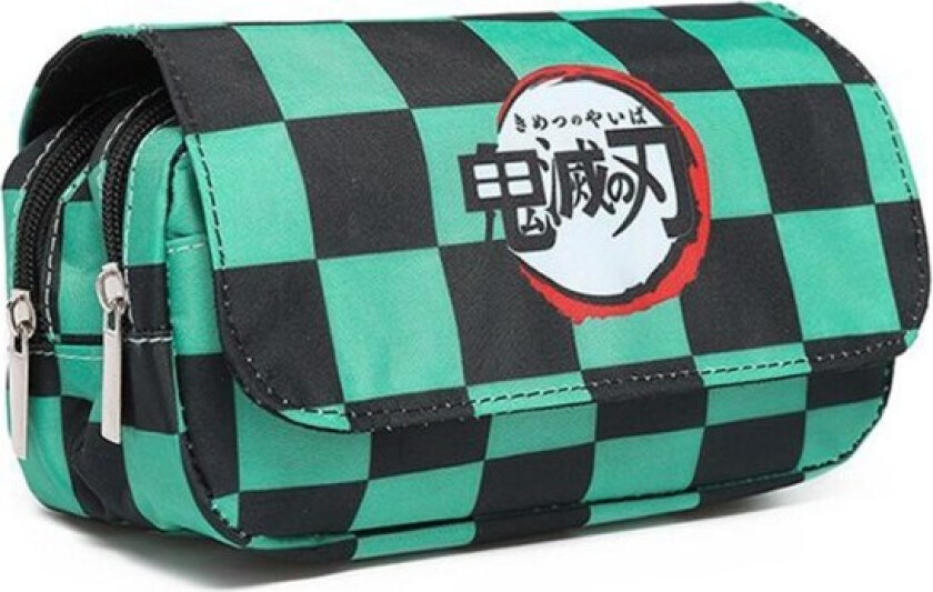 Pennal med stor kapasitet, tegneserie, anime, pennal med dobbelt lag, lerret, pennal, gave til jenter, gutter, malere