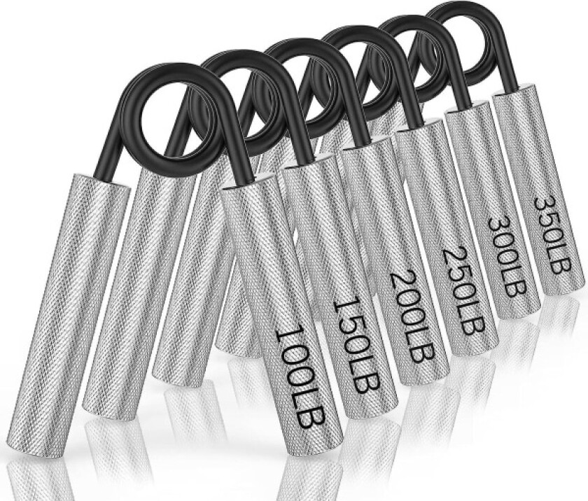 WJSKV 6-delers Grip Trainer 100lbs-350lbs metall håndgrepstrener, sklisikker kraftig underarmstrener, håndgrep