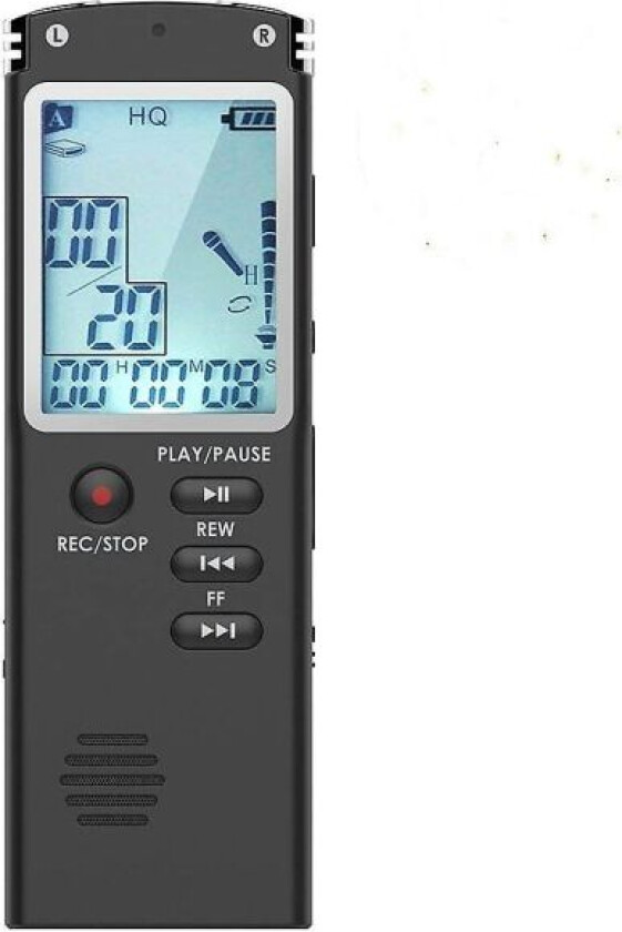 Digital stemmeopptaker 32g stemmeaktivert mini spionlyd lydopptaker Palyback diktafon