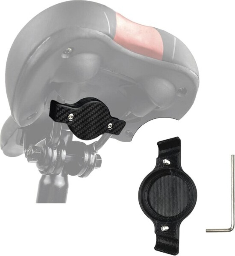 Airtag Sykkelstativ Airtag Silikonveske GPS Sporing Sykkel Bærbar Anti-Tapt Sporing Airtags Sykkelsete/Hund/Katt Tilbehør Tyverisikring Svart