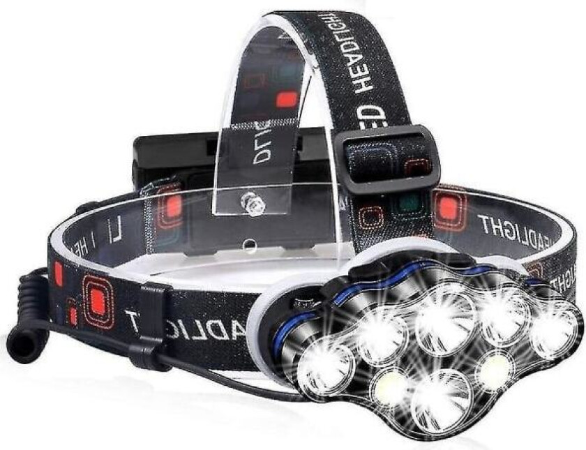 REMAKE 40000lm Vanntett Kraftig Hodelykt - USB Ladbar Hodelykt