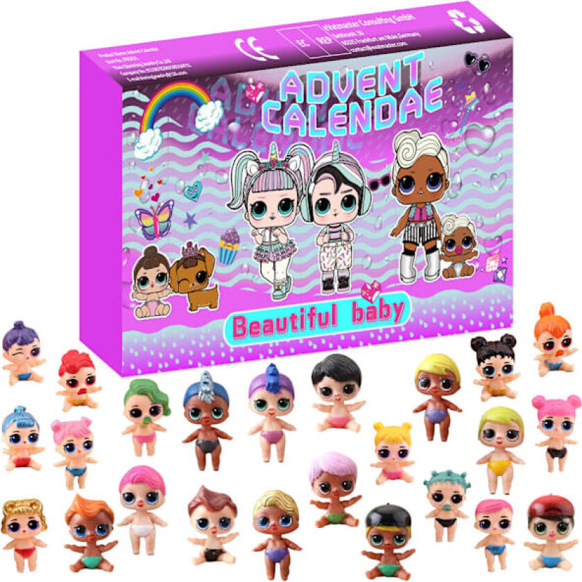 Julekalender med overraskelser - Blindboks for barn, leketøysgaveboks, adventkalender for overraskelser i høytiden