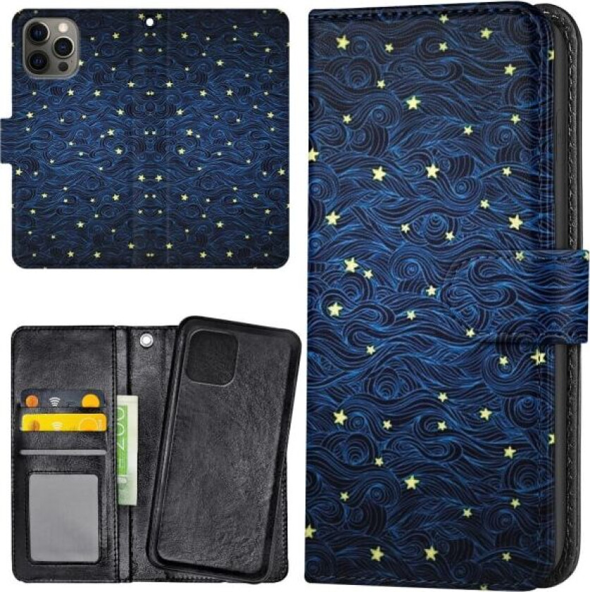 iPhone 13 Pro Max - Lommebok Deksel Stjernemønster Multicolor
