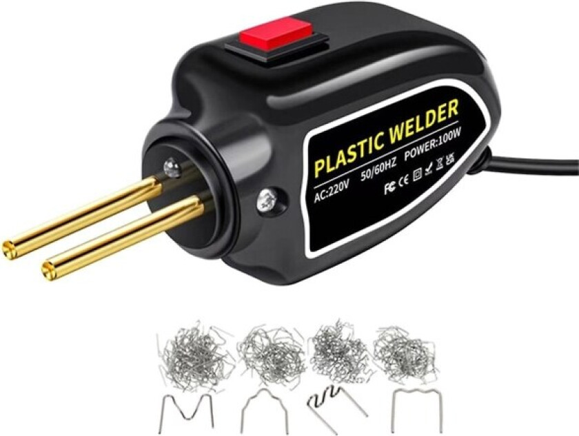 Plast sveiser 220v Ny varmluftpistol Varm stiftemaskin Plast sveiser Loddebolt Spiker støtfanger reparasjon