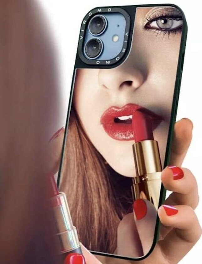 Deksel til iPhone 15, Pro og Max sminke sminke i glassspeil Silver one size