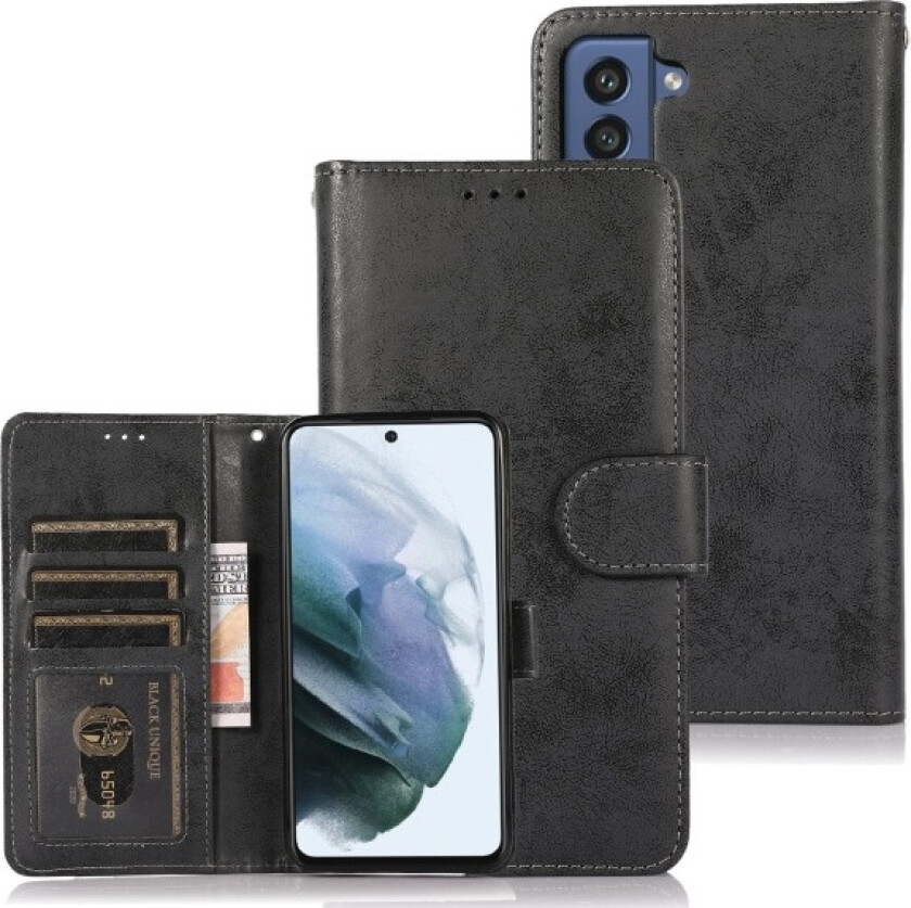 Samsung Galaxy S23 FE - Kortholder Lommebok Flipdeksel Svart