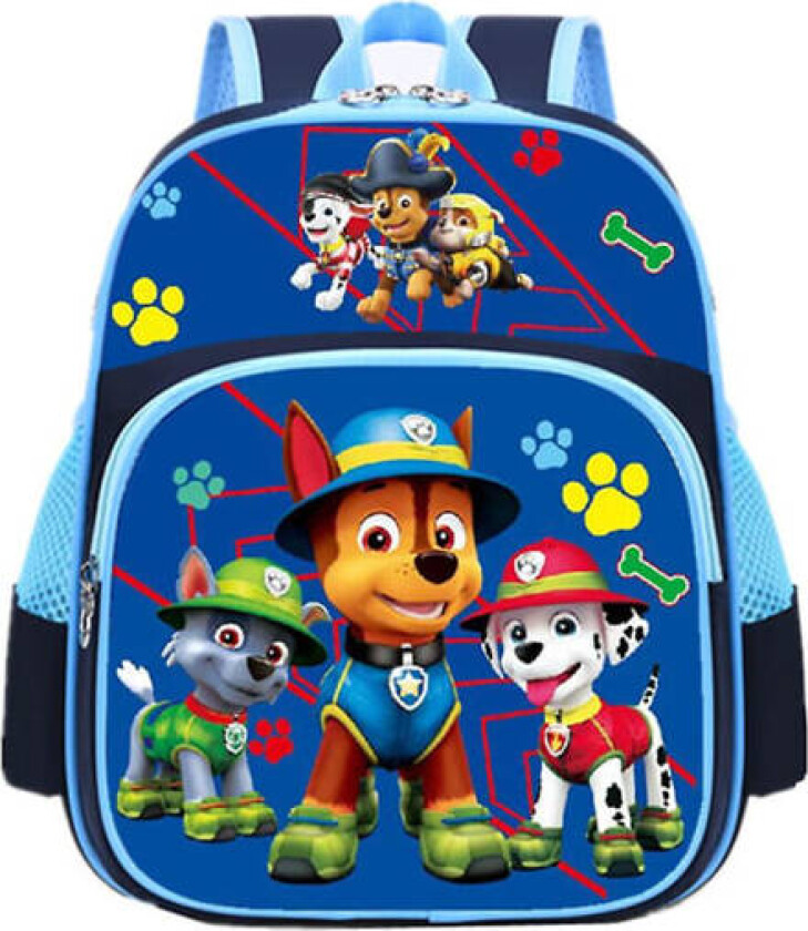 Tegneseriefigur trykt barnehagebag for småbarn gutter jenter frosne edderkoppmann ryggsekk førskole skolevesker lett bokveske (FMY) PAW Patrol Sky Blue