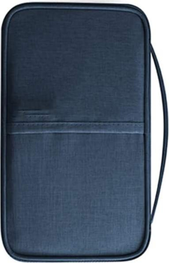 Blå passveskebeskyttende etui Familie reise lommebok Vanntett passveske Reiseoppbevaringspose Lomme ID-deksel (1 stk)