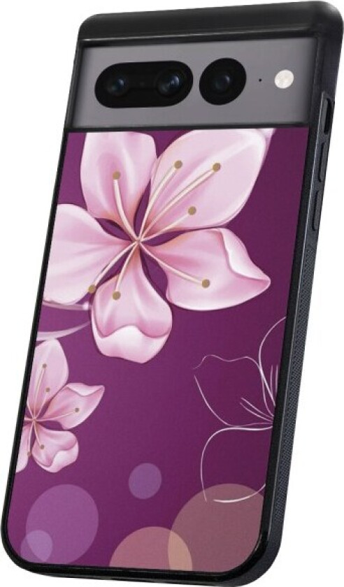 Google Pixel 8 Pro - Deksel/Mobildeksel Hvit Blomst