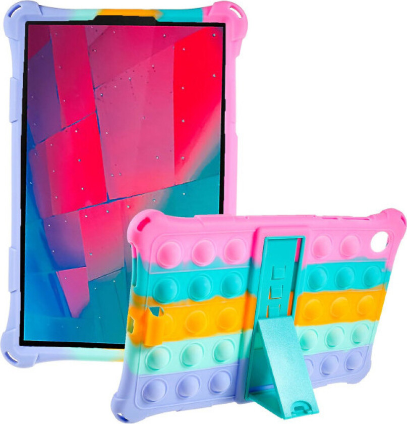 For Lenovo Tab M10 Hd Gen 2 Tb-x306x Push Fidget Sensory Toy Tablet Case Bubble Pop Shockproof Cover Med Pc Kickstand Multi color
