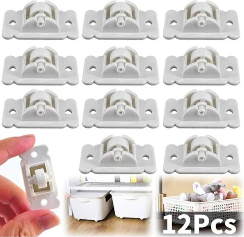 Møbelhjul, 12-pakning små gummihjul til møbler, min møbelhjul, brukt til skuffoppbevaringsboks møbelremskivehjul