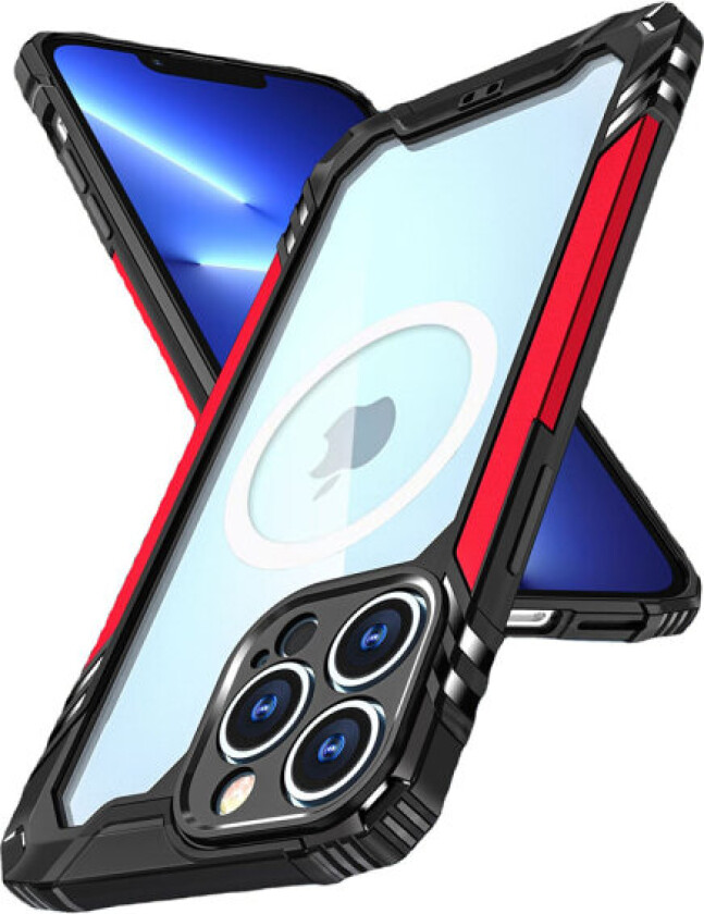 iPhone 14 Pro - Støtdempende Stilig Deksel Röd