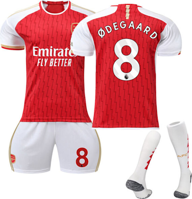 2023-2024 Arsenal Hjemme Barn Fotballdrakt Kit nr 8 ØDEGAARD 2 nr 8 ØDEGAARD nr 8 ØDEGAARD nr 8 ØDEGAARD 6-7 Years