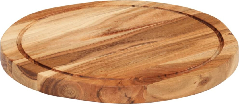 Skjærebrett Ø30x2,5 cm heltre akasie