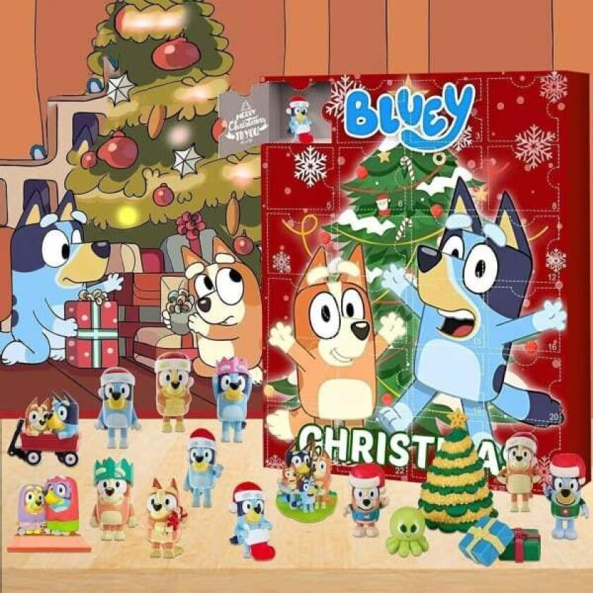 Bluey Julekalender 24 Dagers Nedtelling Kalender Lada Overraskelsesgaver Sett A