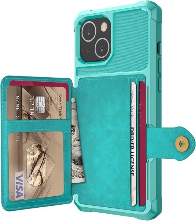 Smidig deksel med kortlomme - iPhone 13 Grön