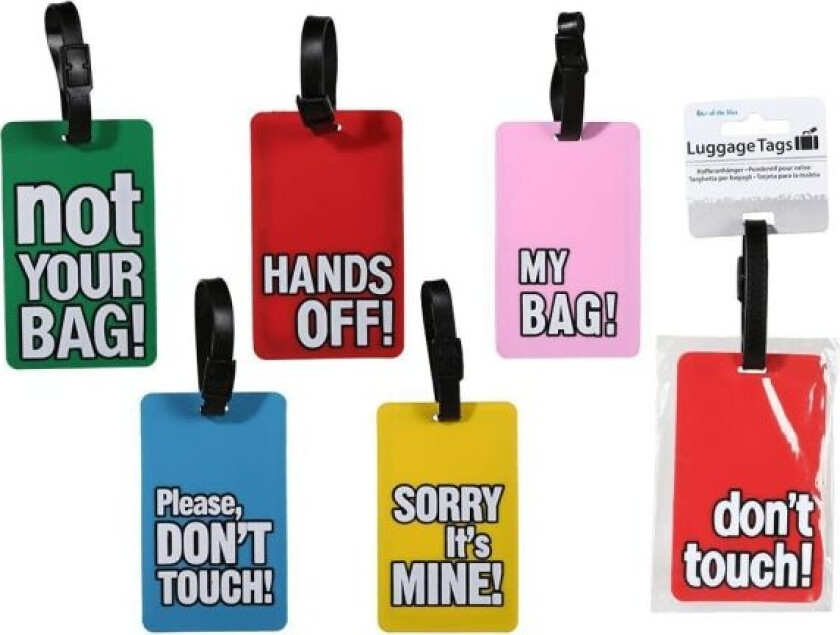 4-pakning - Bagasjelapper/Bagasjelapper - Festes til koffert Flerfarget 4-pakning 4-Pack