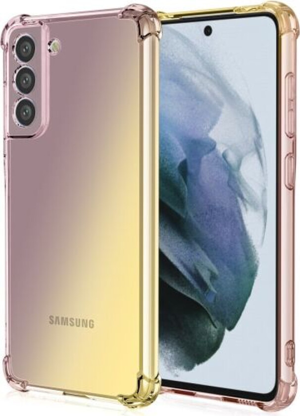 Samsung Galaxy S22 - Stilig støtdempende silikondeksel Svart/Guld