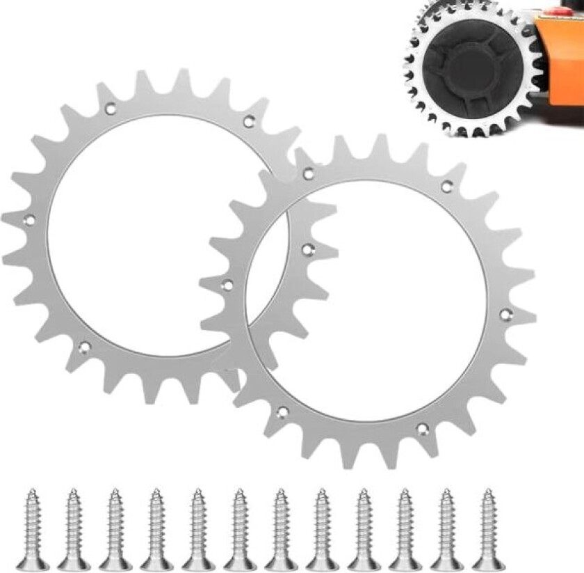 SQBB Overlegen erstatning av rustfritt stål for Worx modell S/M robotgressklippere, robotgressklipper tips trekkraftforbedring for Worx-modeller