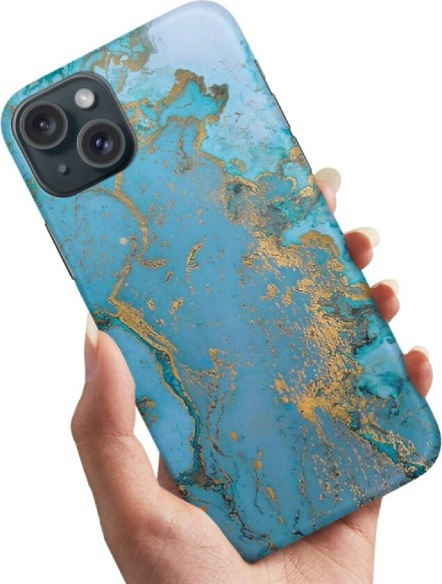 iPhone 15 Plus - Deksel/Mobildeksel Marmor