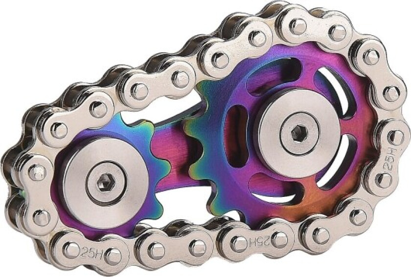 Sykkelkjede Gear Fidget Spinner - Høy kvalitet rustfritt stål metall tannhjul kjede leketøy