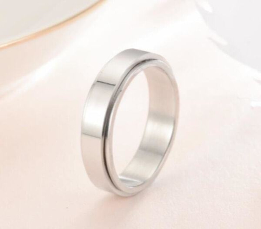 Antistress spinner roterende fidget ring ringer Størrelse 6/16,4 mm Size6/16.4mm