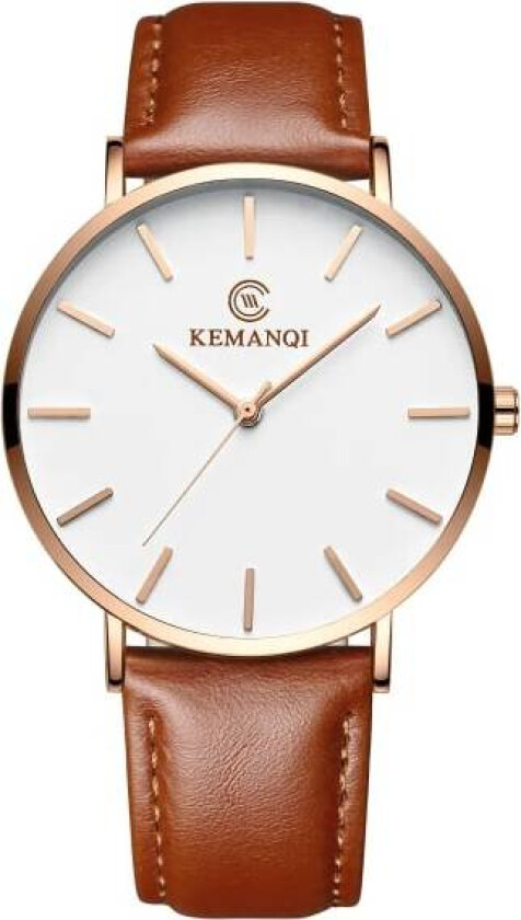 Quartz Klokke / Armbåndsur - Roségull/Brun Brown