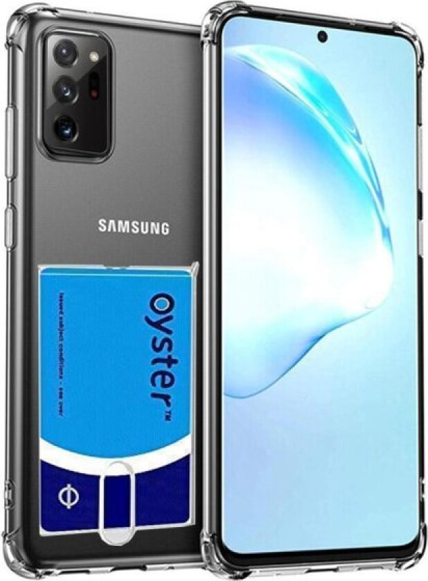 Støtsikkert deksel med kortlomme - Samsung Galaxy Note 20 Ultra Transparent/Genomskinlig