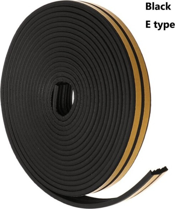 5 / 10m tetningslist Vindu Dør Utdragsslukker SVART 10M E. Svart 10m-E Brown 10m-E