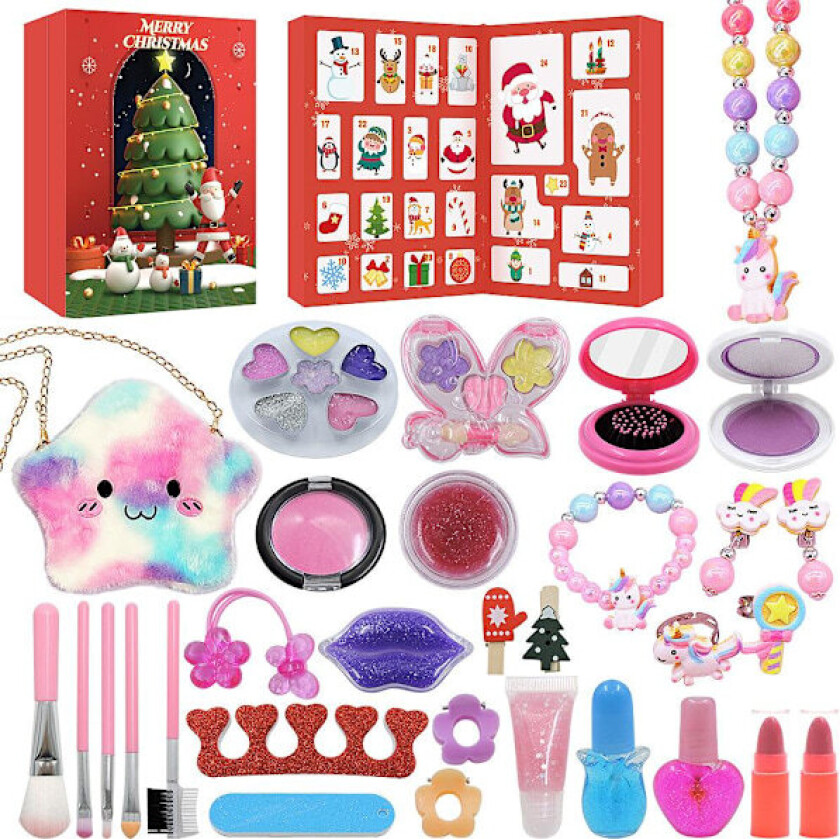 Julekalender Sminke - Adventskalender med lekesminke Multicolor multifärg