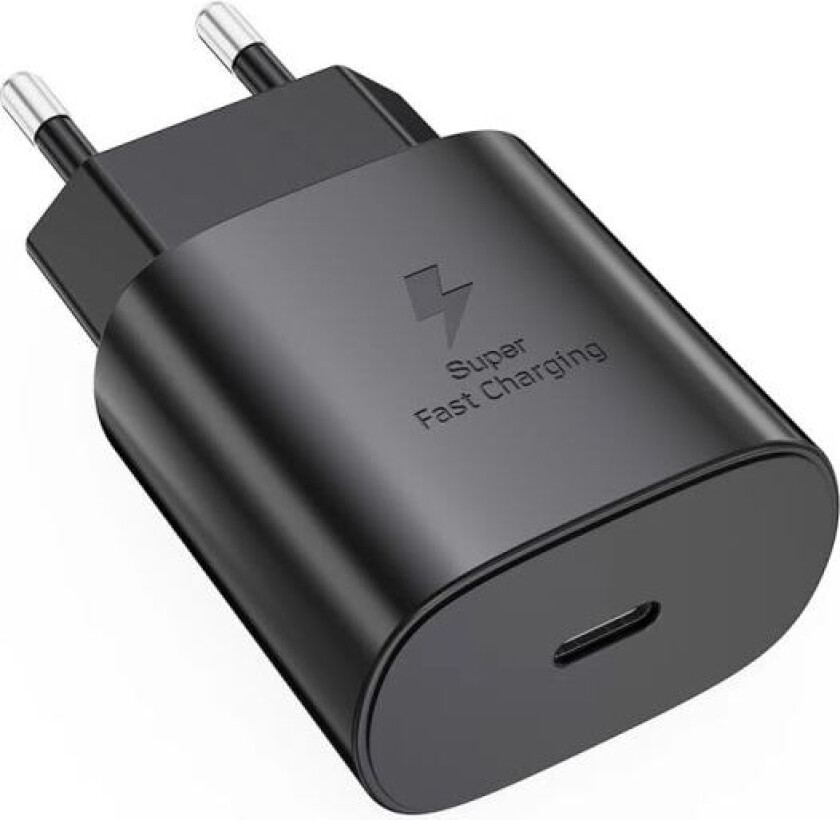 Samsung-lader - 25W hurtiglader USB-C - Adapter+kabel 2m Svart 1-pakning Samsung