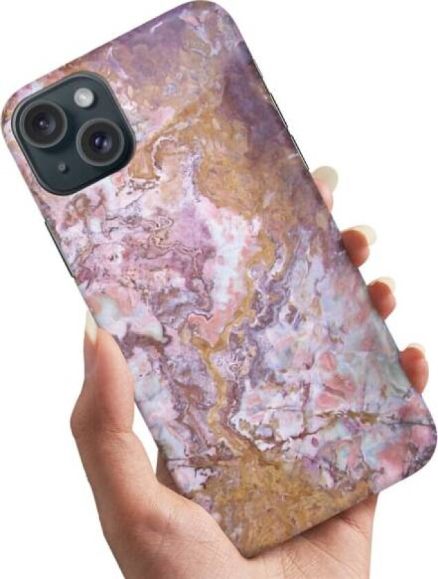 iPhone 15 Plus - Deksel/Mobildeksel Marmor